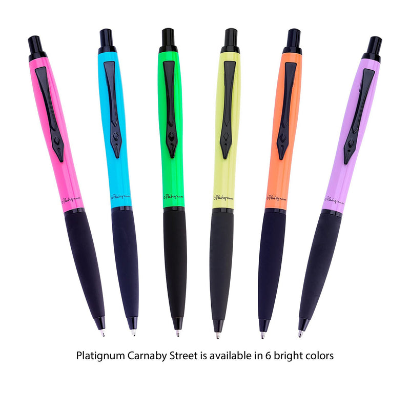 Platignum Carnaby Street Soft Grip Ballpoint Pen, Orange