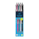 Pk/4 Schneider Slider Rave Retractable Viscoglide Ballpoint Pens, XB