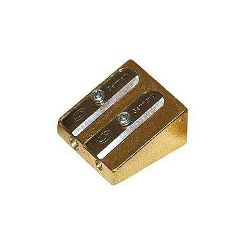 KUM 300-2 Brass 2-Hole Wedge Profile Pencil Sharpener