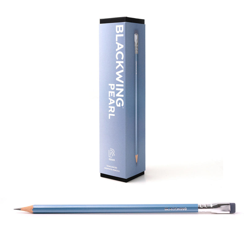 Bx/12 Blackwing Pearl Pencils, Pearlescent Blue Barrel, Balanced & Smooth
