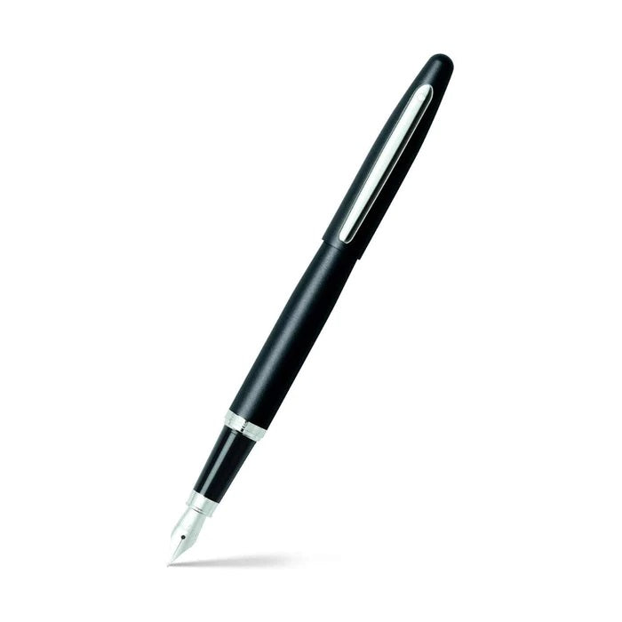 Sheaffer VFM Fountain Pen, Matte Black, Chrome Trim