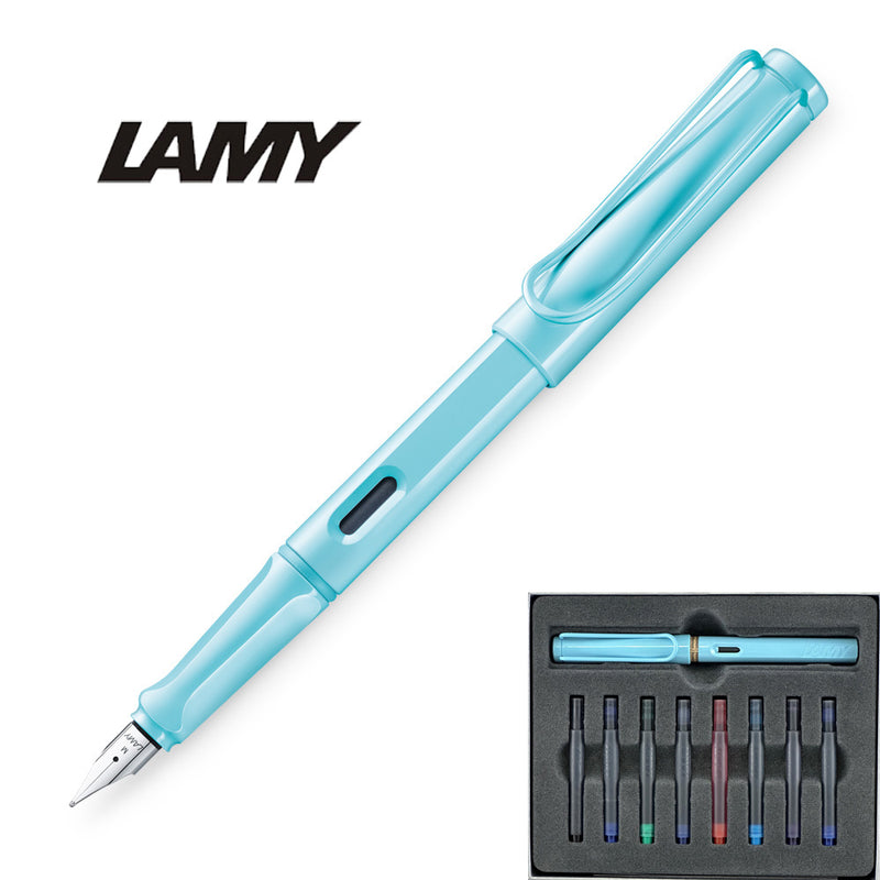 Lamy Safari Fountain Pen Gift Set, Aquasky