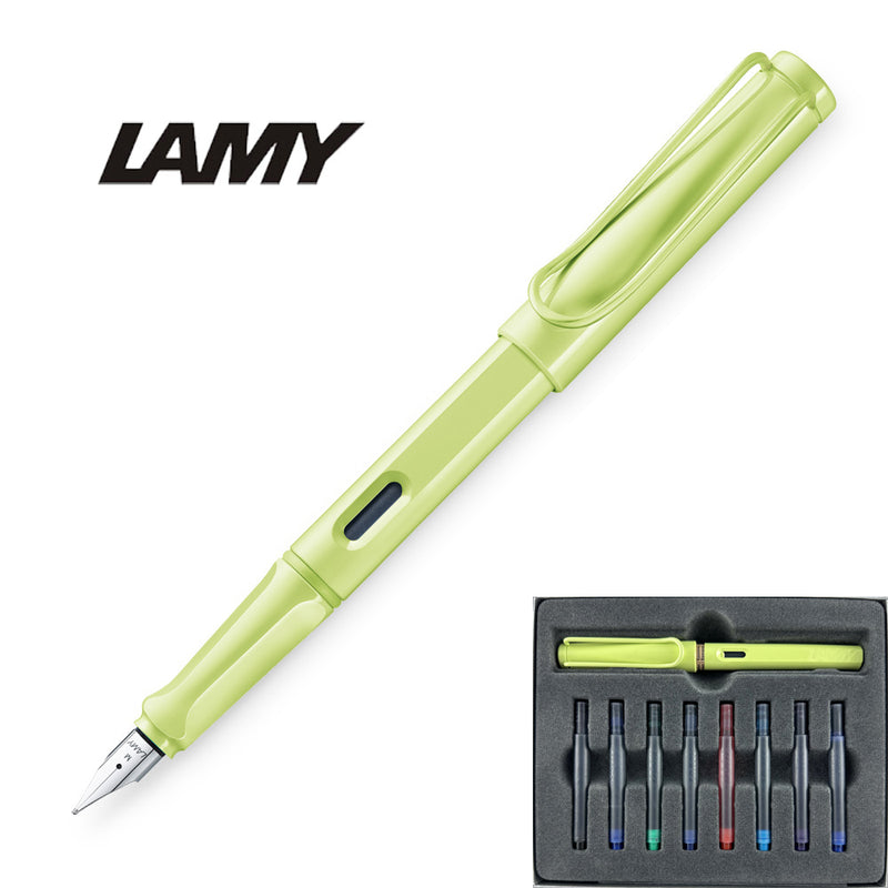 Lamy Safari Fountain Pen Gift Set, Spring Green