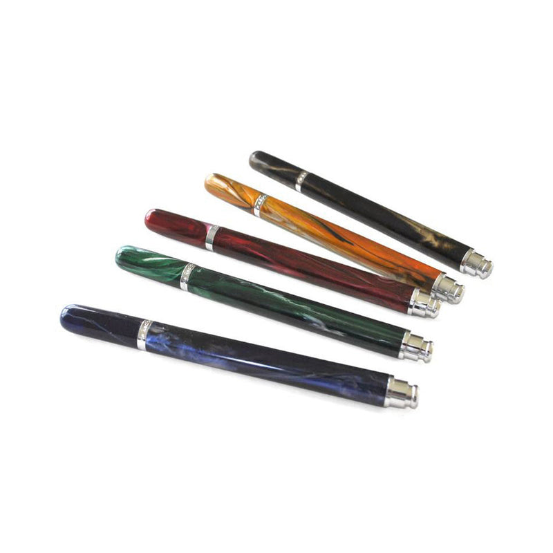 Recife Marble Scribe Rollerball Pen with Leather Pouch, Red