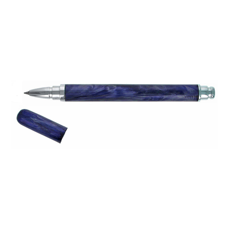 Recife Marble Scribe Rollerball Pen with Leather Pouch, Blue