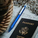 Everyman Grafton Mini Click Ballpoint Pen, Aegean Blue