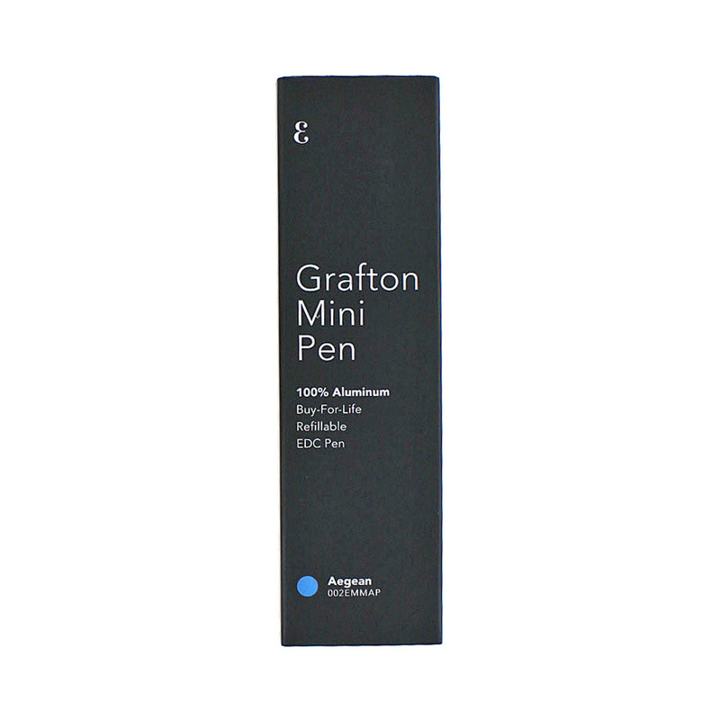 Everyman Grafton Mini Click Ballpoint Pen, Aegean Blue