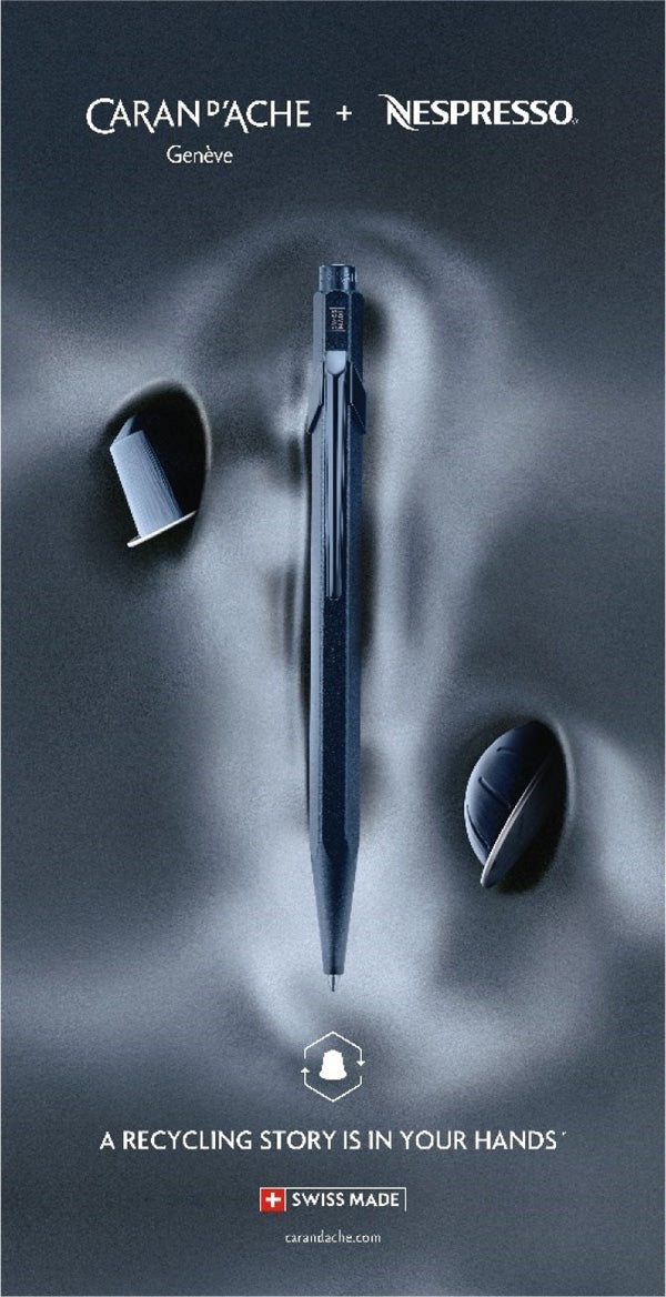 Caran d'Ache 849 Nespresso Ballpoint Pen, Metallic Blue