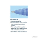 Schneider One Hybrid Needle Tip Rollerball pen, 0.3mm, Blue