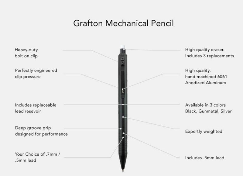 Everyman Grafton Mechanical Pencil, Black
