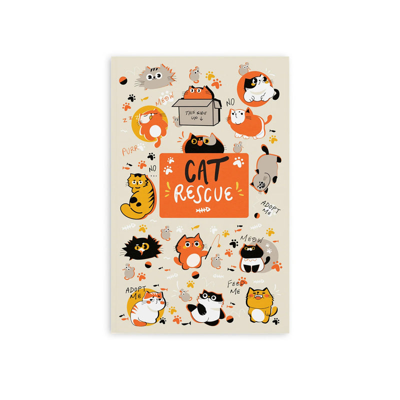 Retro 51 Cat Rescue 5 Notebook 5.25" x 8.25" (A5), Dot Grid