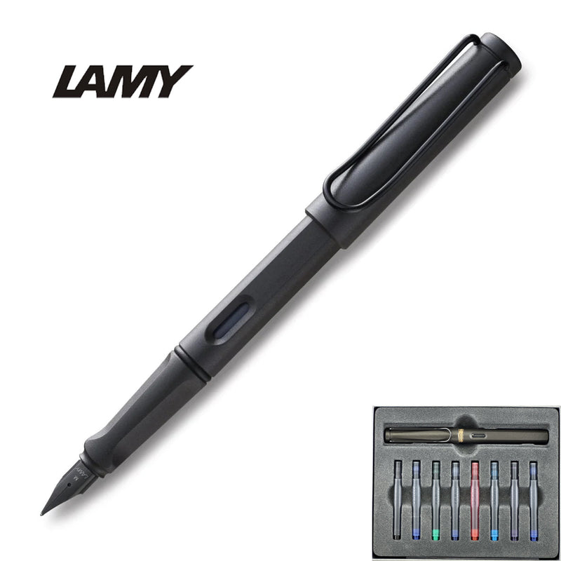Lamy Safari Fountain Pen Gift Set, Charcoal