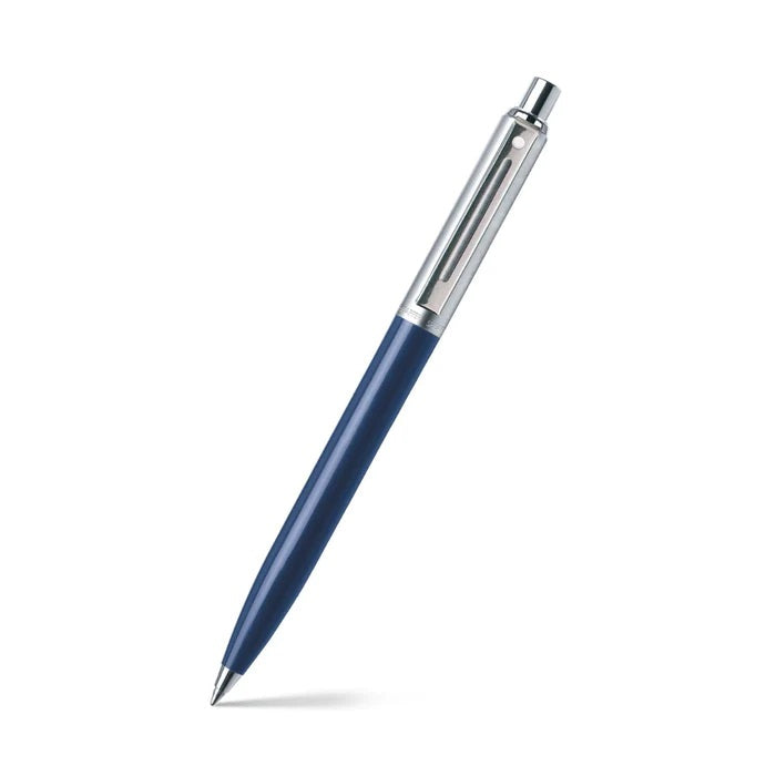 Sheaffer Sentinel Ballpoint Pen, Blue, Brushed Chrome Trim