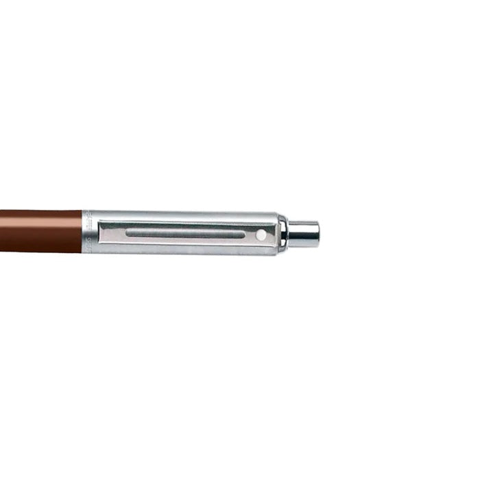 Sheaffer Sentinel Ballpoint Pen, Coffee Bean, Brushed Chrome Trim