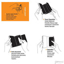 Stifflex Mrs Crocodile Series Pocket Notebook, A6-3.5"x5.5" Lined, Black