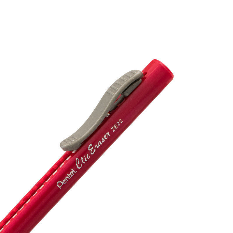 PENTEL Retractable Clic Eraser Grip, Red