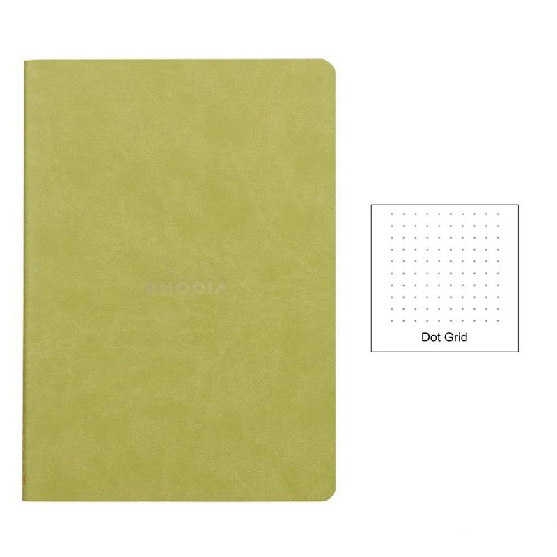 Rhodia Rhodiarama Softcover Notebook A5 - 5.8" x 8.3" (148 x 210mm) Dot Grid, Anise Green