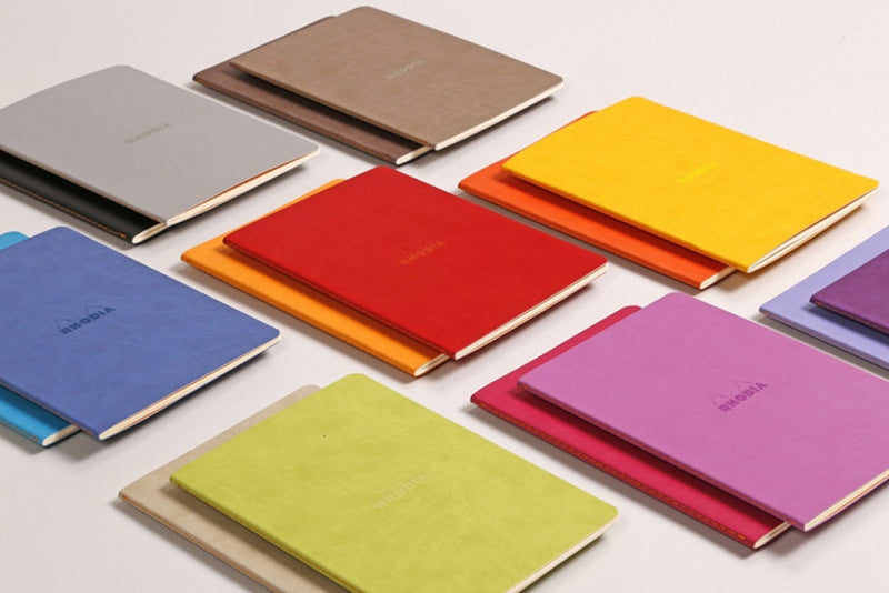 Rhodia Rhodiarama Softcover Notebook A5 - 5.8" x 8.3" (148 x 210mm) Dot Grid, Sapphire Cover