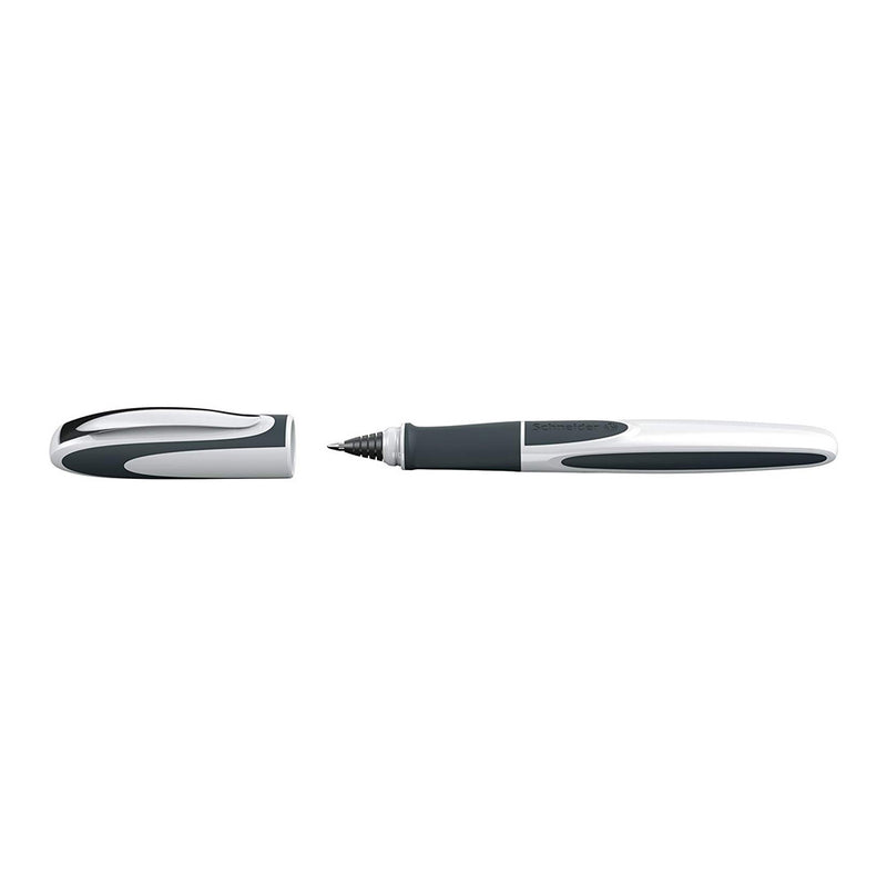 Schneider Ray Ink Cartridge Rollerball Pen, White with Dark Grey Trim