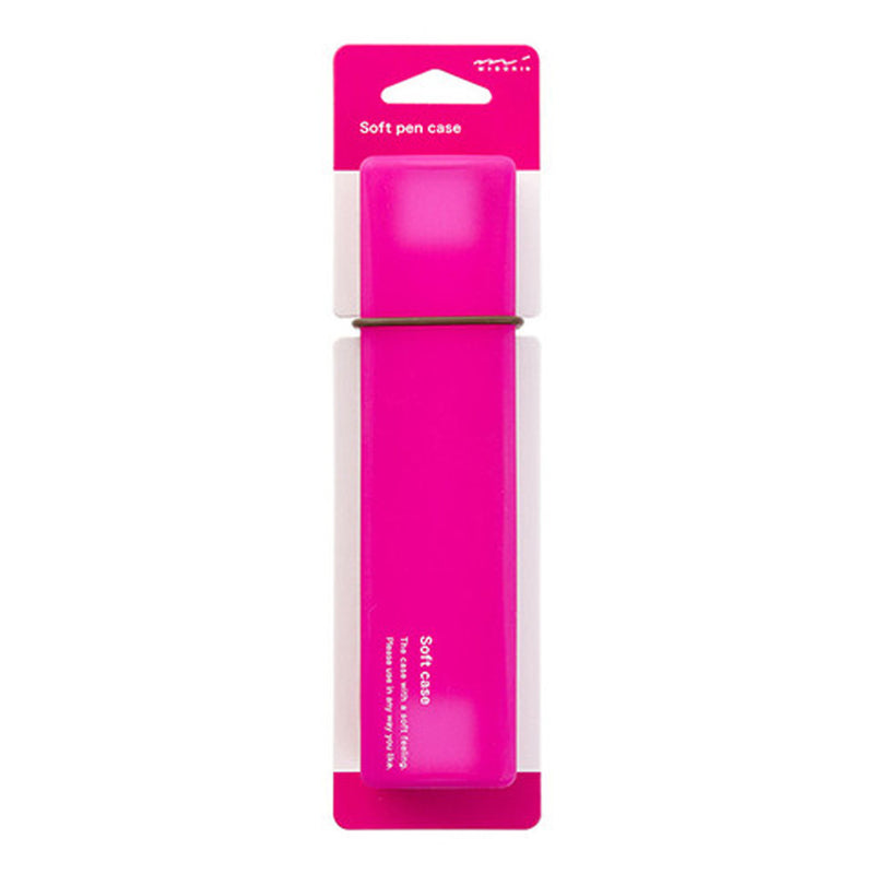 Midori Soft Silicone Pen Case, Pink