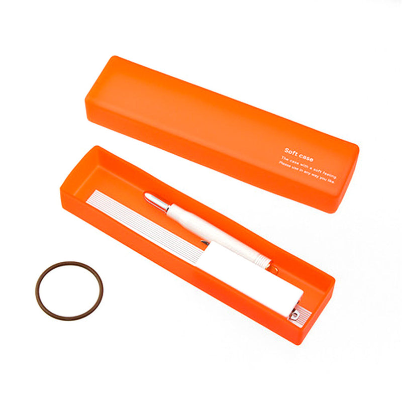 Midori Soft Silicone Pen Case, Orange