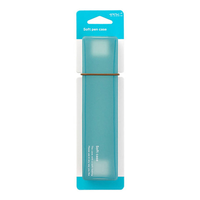Midori Soft Silicone Pen Case, Light Blue