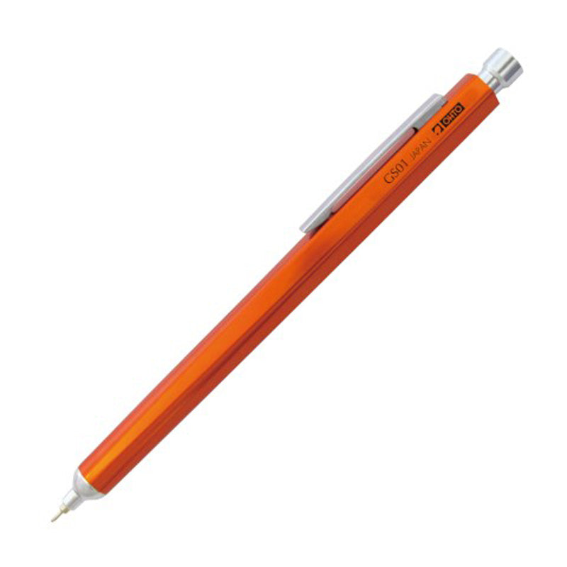 Ohto Horizon Aluminum Hexagon Barrel Needlepoint Ballpoint Pen GS01-S7-OR, Orange