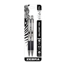 Pk/2 Zebra F-301 Stainless Steel Barrel Ballpoint Pens, Black, Bold