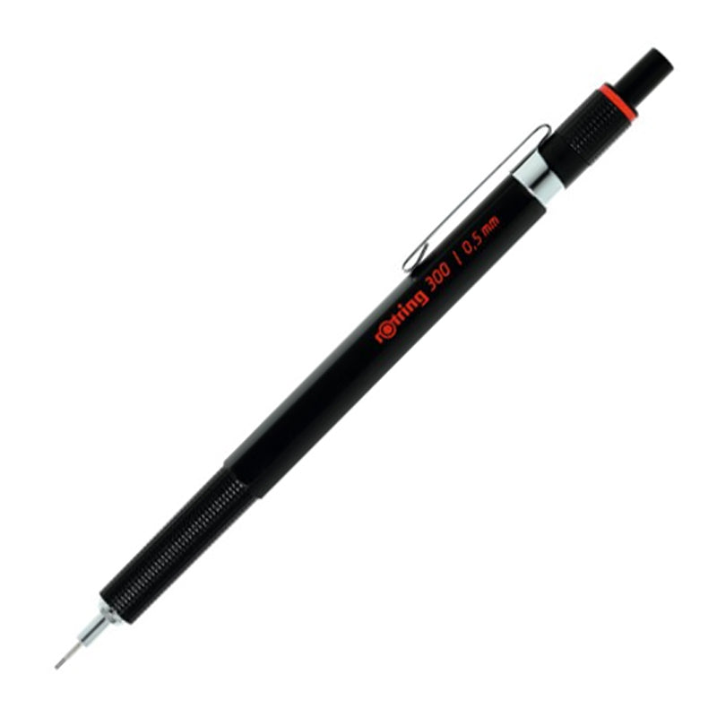 Rotring 300 Series Textured Grip Mechanical Pencil, Black, 0.5 mm
