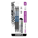 Pk/2 Zebra M-350 Metal Barrel 0.7mm Mechanical Pencils, Cobalt Blue