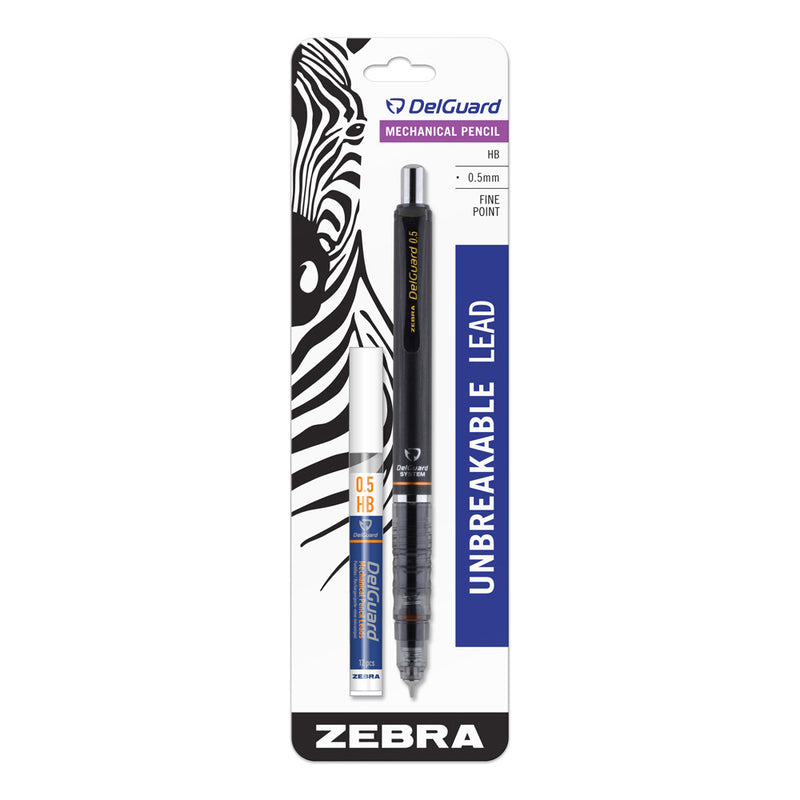 Zebra DelGuard Mechanical Pencil, 0.5 mm, Black