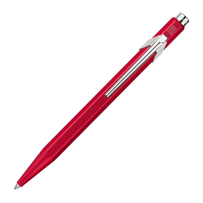 Caran d'Ache 849 Colormat-X Swiss Made Metal Ballpoint Pen, Red