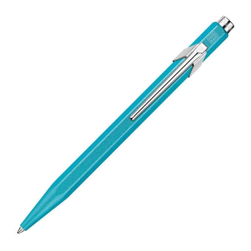 Caran d'Ache 849 Colormat-X Swiss Made Metal Ballpoint Pen, Turquoise