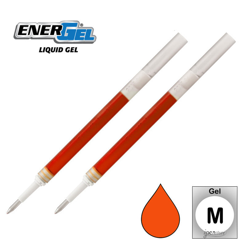 2 Pk Pentel LR7-F EnerGel Refills, 0.7 mm Medium, Orange