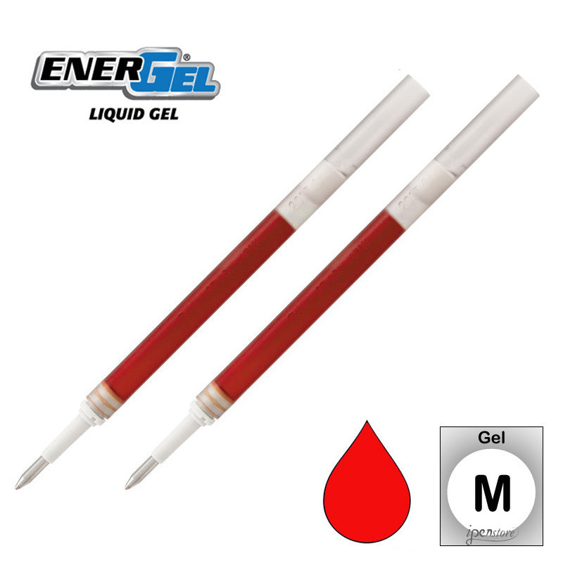 2 Pk Pentel LR7-B EnerGel Refills, 0.7 mm Medium, Red
