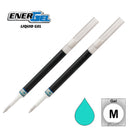 2 Pk Pentel LR7-S3 EnerGel Refills, 0.7 mm Medium, Turquoise