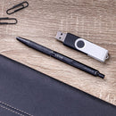 Zebra G-450 Premium Metal Barrel Retractable Gel Pen, Rubber Grip, Black