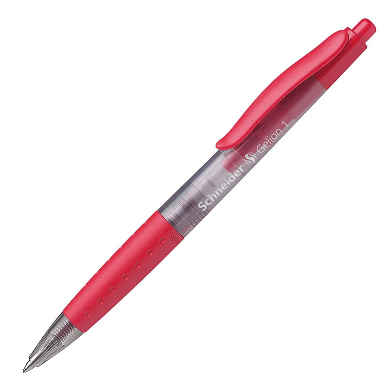 Schneider Gelion 1 Retractable Gel Ink Pen, Red