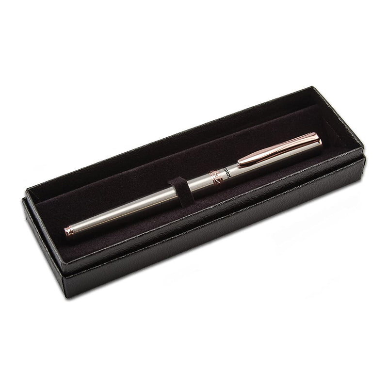 Pentel Libretto Liquid Gel Roller Pen, Silver/Rose Gold Trim
