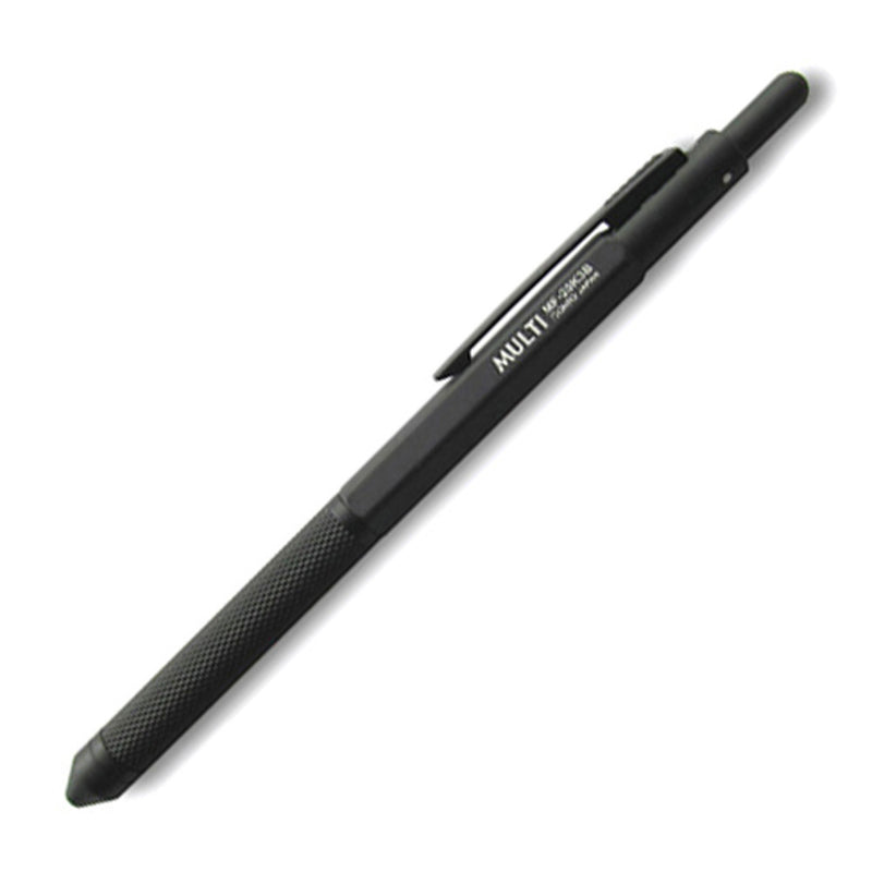 Ohto 3-in-1 Multi-function Ballpoint Pen/Pencil, Knurled Grip, Matte Black