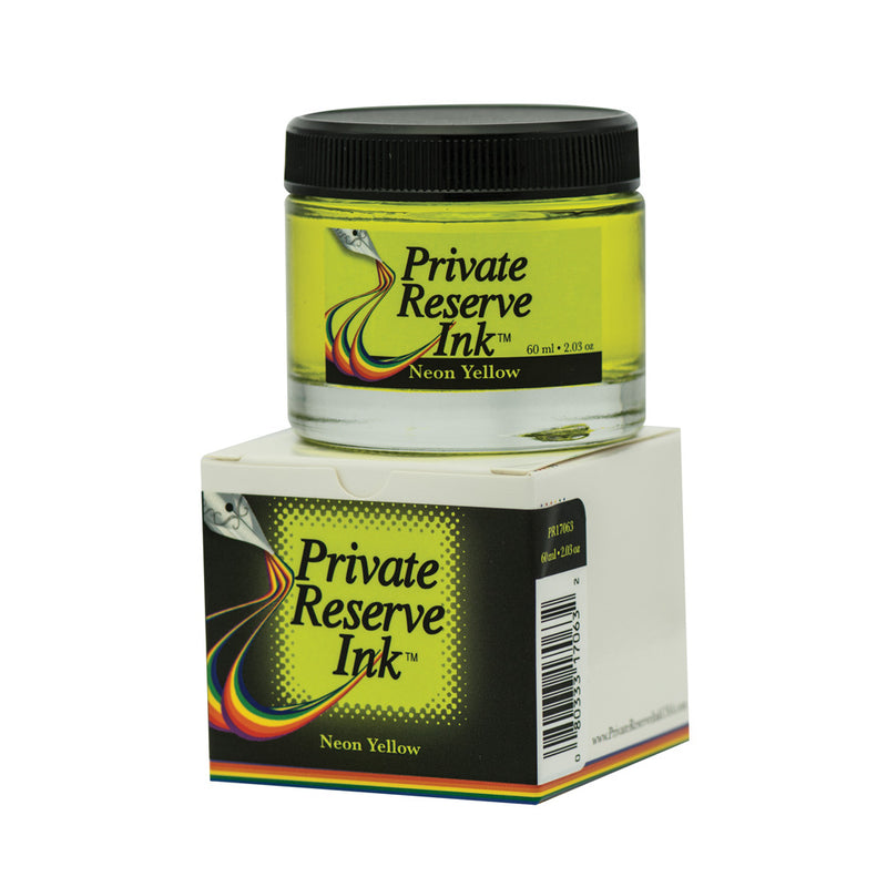 Private Reserve 60 ml Bottle Fountain Pen Ink, Neon Yellow