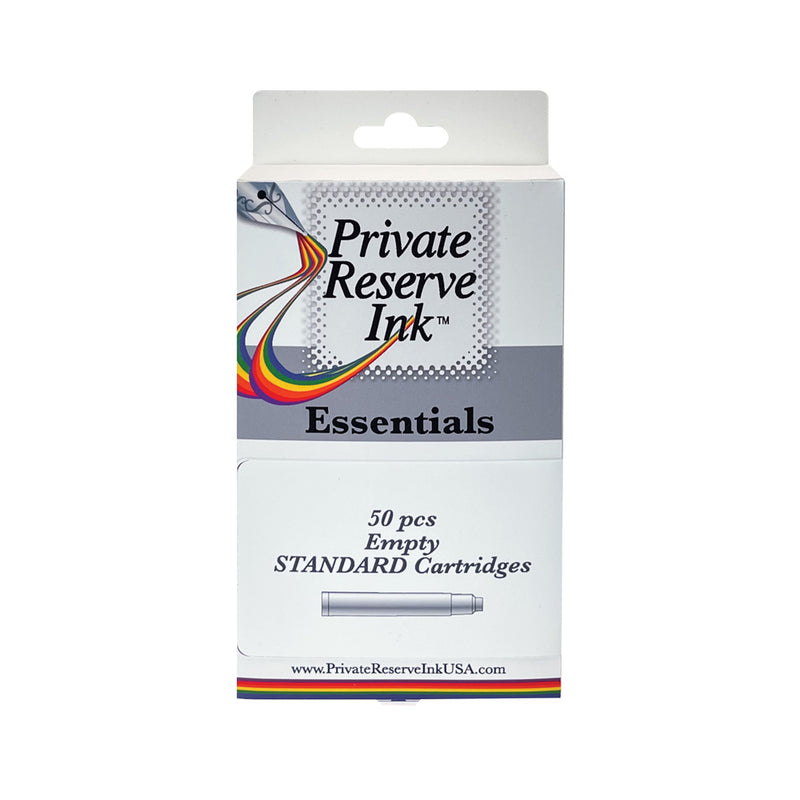 Private Reserve Ink Essentials - Pk/50 Empty Long/Magnum Fountain Pen Ink Cartridges