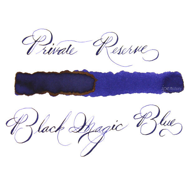 Pk/12 Private Reserve Fountain Pen Ink Cartridges, Black Magic Blue