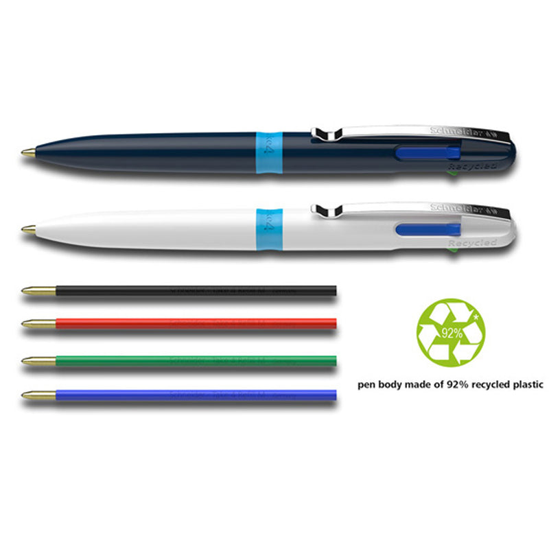 Schneider Take 4 Multifunction 4-Color Ballpoint Pen, White