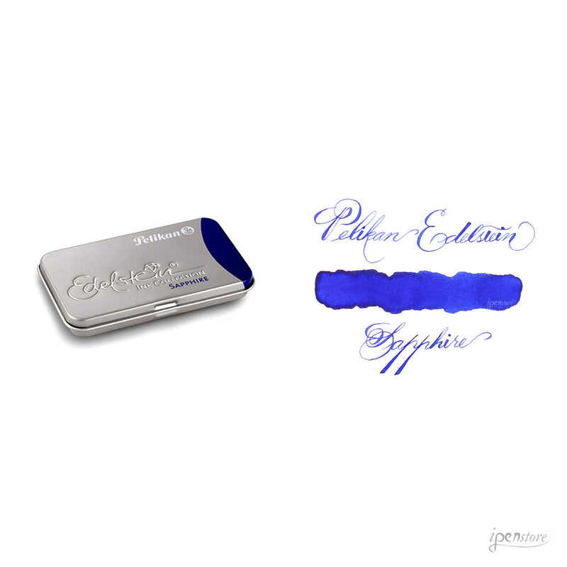 Pk/6 Pelikan Edelstein Fountain Pen Ink Cartridges, Sapphire Blue