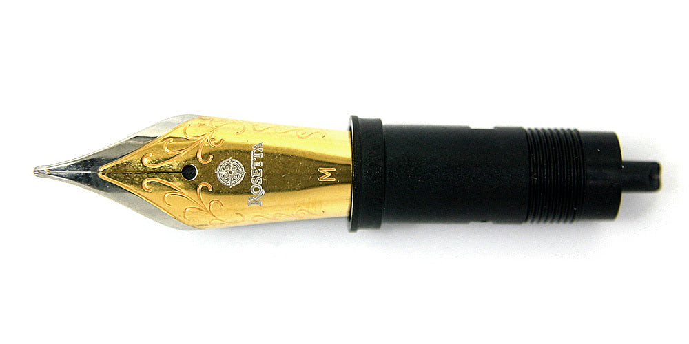 JoWo 6 Fountain Pen Nib w/Feed Unit by Rosetta, TwoTone Stainless St