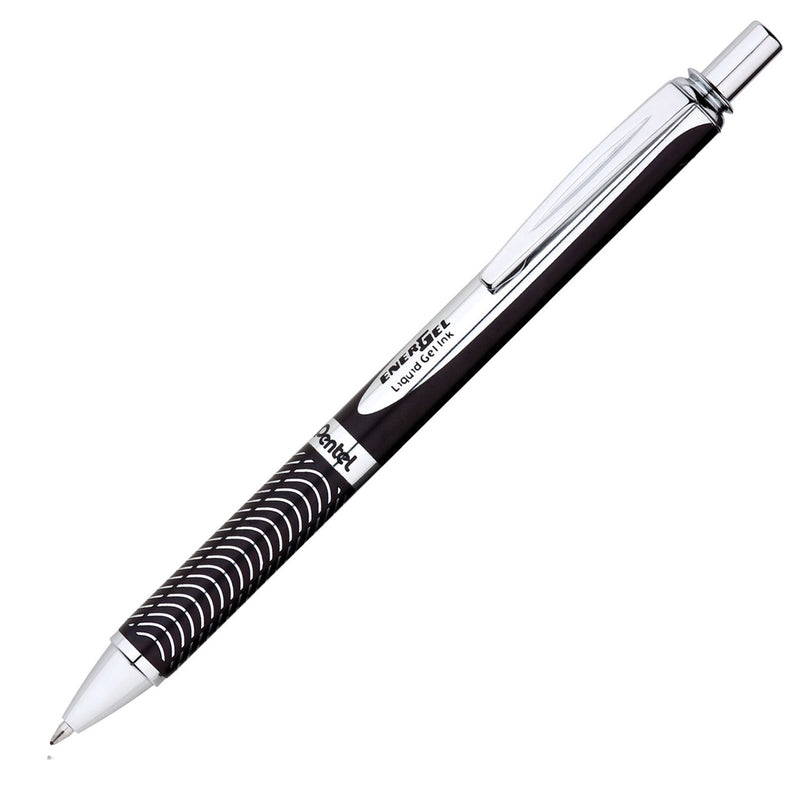 Pentel EnerGel Alloy RT Liquid Gel Roller Pen, BL407A-A, Black
