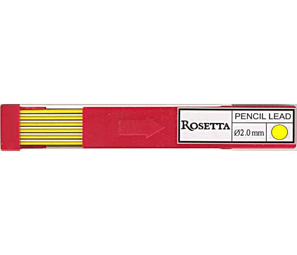 Pk/12 Rosetta Da Vinci Leadholder Leads, 2 mm, Yellow