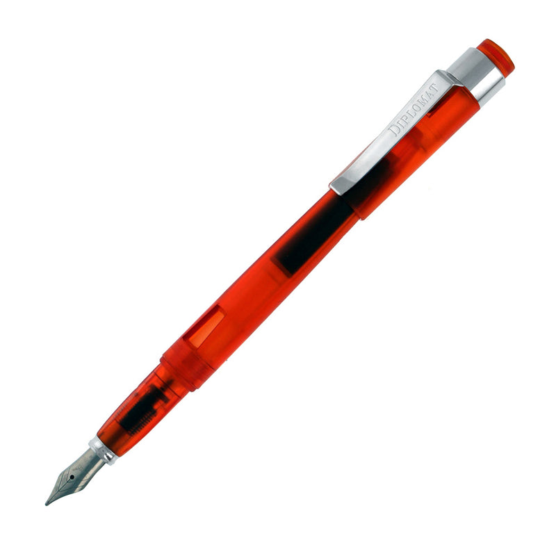 Diplomat Magnum Fountain Pen, Demo (Translucent) Orange
