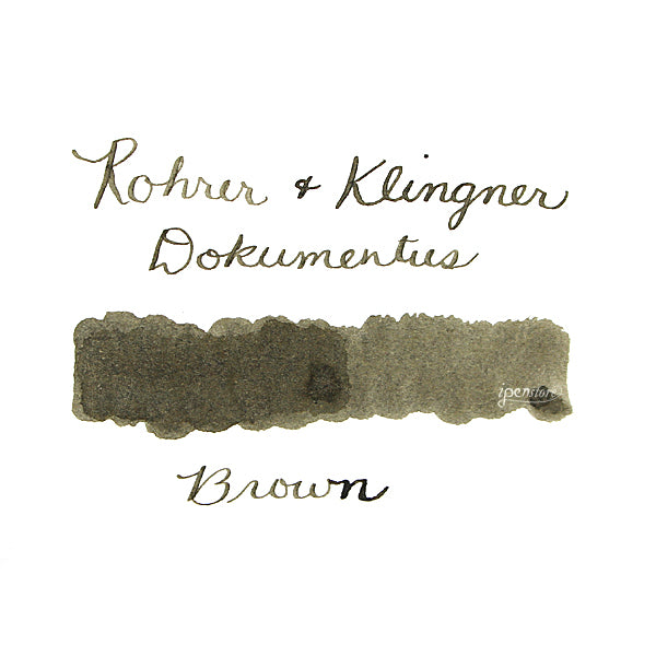 Rohrer & Klingner Dokumentus Waterproof Fountain Pen Ink, 50 ml, Brown